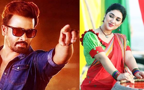 অপু বিশ্বাসের লাল শাড়ি দেখার জন্য আহ্বান জানালেন শাকিব খান